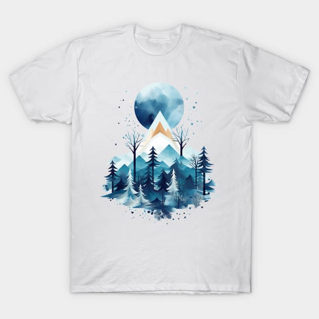 Winter Mountains T-Shirt by DavidLoblaw